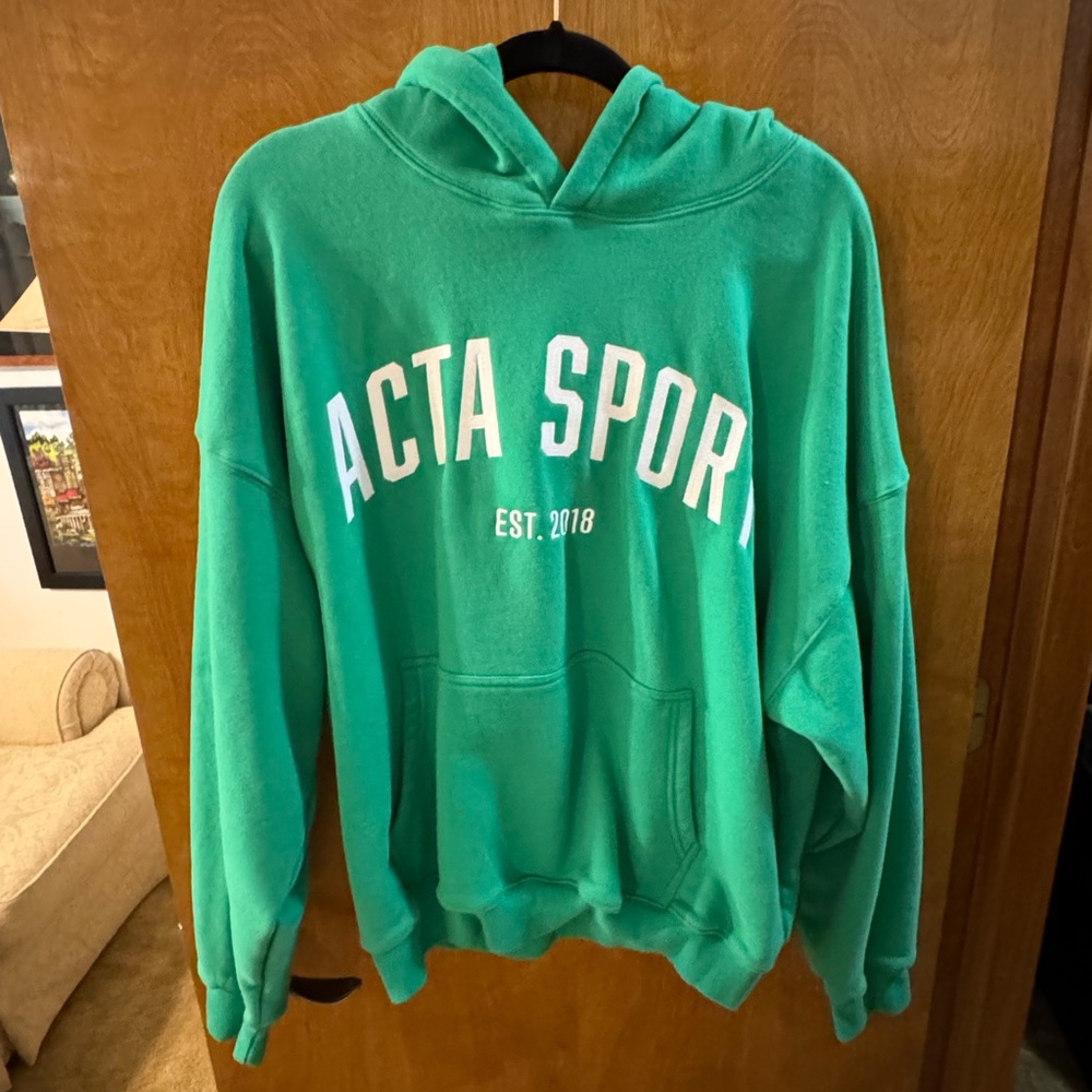 Green Acta Sport Hoodie. L/XL